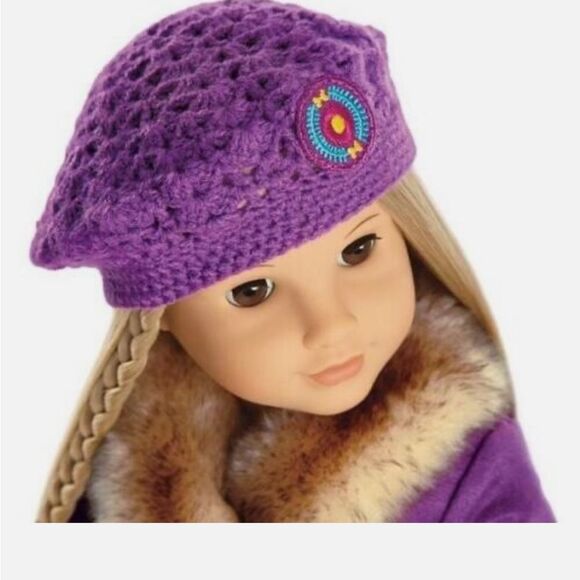 American Girl Julie’s Purple Beret - Picture 1 of 3